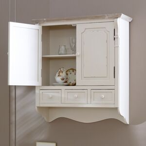 Cream Wall Mounted Cupboard with Drawers - Lyon Range Material: Shop By Room/Bathroom Cream Wall Mounted Cupboard with Drawers - Lyon Range Material: Shop By Room/Bathroom