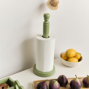 Green Painted Wooden Kitchen Roll Holder - 37cm Material: New Products Green Painted Wooden Kitchen Roll Holder - 37cm Material: New Products