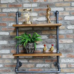 Industrial Metal & Wood Pipe Wall Shelves Material: Home Decor & Accessories Industrial Metal & Wood Pipe Wall Shelves Material: Home Decor & Accessories