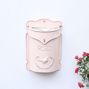 Wall Mounted Metal Light Pink Post Box Material: Garden Wall Mounted Metal Light Pink Post Box Material: Garden