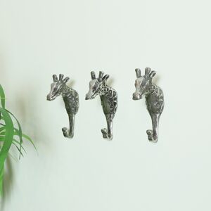 Set of 3 Silver Metal Giraffe Wall Hooks Material: Home Decor & Accessories/Wall Hooks Set of 3 Silver Metal Giraffe Wall Hooks Material: Home Decor & Accessories/Wall Hooks