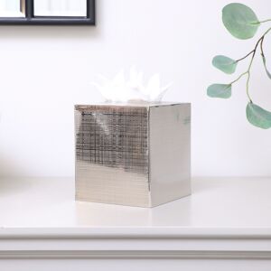 Silver Textured Metal Tissue Box Holder Material: Home Decor & Accessories Silver Textured Metal Tissue Box Holder Material: Home Decor & Accessories