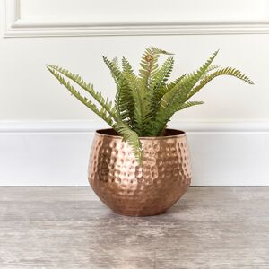 Copper Hammered Metal Planter Material: Metal