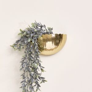 Gold Scalloped Wall Planter Material: Metal