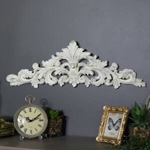 Vintage Cream Fleur De Lys Wall Plaque Material: Plaster