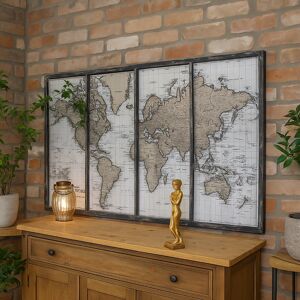 Large Black & White Distressed Mirrored World Map Canvas Print 144cm x 81cm Material: Home Decor & Accessories/Wall Art & Plaques Large Black & White Distressed Mirrored World Map Canvas Print 144cm x 81cm Material: Home Decor & Accessories/Wall Art & Plaques