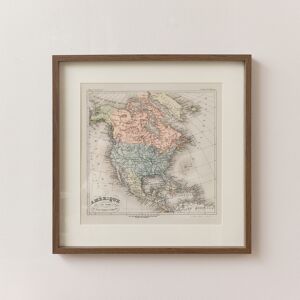 Rustic America Map Print Framed Wall Art - 40cm Material: Home Decor & Accessories Rustic America Map Print Framed Wall Art - 40cm Material: Home Decor & Accessories