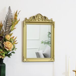 Vintage Gold Wall Mirror 36cm x 55cm Material: Wood, resin, glass