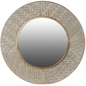 Round Antique Gold Effect Filigree Mirror 90cm x 90cm Material: Metal, glass