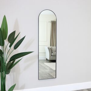 Black Framed Arch Wall Mirror Material: metal, glass