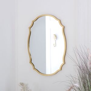 Decorative Gold Wall Mirror 43cm x 61cm Material: Metal / Glass