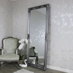 Extra, Extra Large Ornate Antique Silver Full Length Wall/Floor Mirror 85cm x 210cm Material: Wood / Resin / Glass