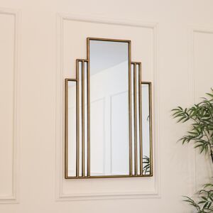 Gold Fan Art Deco Wall Mirror 90cm x 59cm Material: Metal, Glass