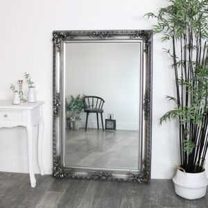Luxurious Silver Ornate Wall/Leaner Mirror 100x150cm Material: Wood, resin, glass