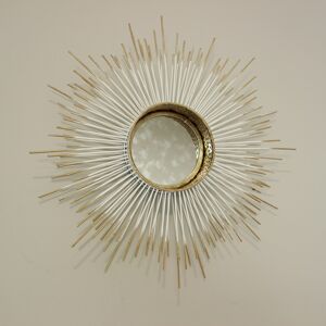 Metal Sunburst Wall Mirror 50cm x 50cm Material: Metal