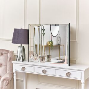 Mirrored Dressing Table Triple Mirror Material: Wood, glass,