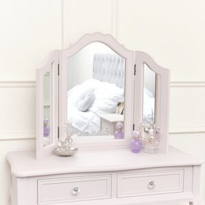 Pink Tabletop Triple Vanity Mirror - Victoria Pink Range Material: Wood, glass