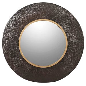 Round Hammered Wall Mirror 80cm x 80cm Material: Iron, Glass