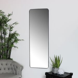 Tall Black Wall / Floor / Leaner Mirror 47cm x 142cm Material: Metal / Glass