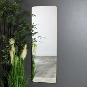 Tall Brushed Gold Wall / Floor / Leaner Mirror 47cm x 142cm Material: Metal / Glass