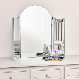 Vintage Style Dressing Table Triple Mirror Material: Glass / Wood