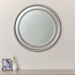 Large Round Silver Vintage Wall Mirror 80cm x 80cm Material: Mirrors