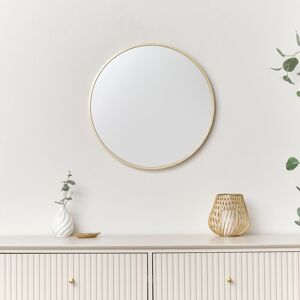 Round Gold Wall Mirror - 50cm x 50cm Material: Mirrors