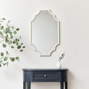 Ivory Geometric Framed Wall Mirror 80cm x 50cm Material: Mirrors Ivory Geometric Framed Wall Mirror 80cm x 50cm Material: Mirrors