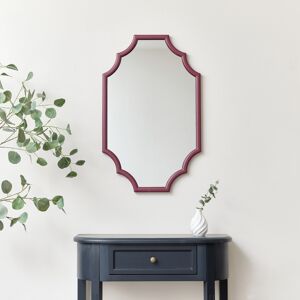 Raspberry Red Geometric Framed Wall Mirror 80cm x 50cm Material: Mirrors Raspberry Red Geometric Framed Wall Mirror 80cm x 50cm Material: Mirrors