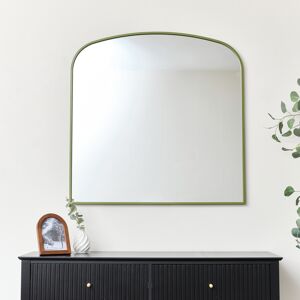 Green Metal Framed Arched Wall Mirror 90cm x 90cm Material: Mirrors Green Metal Framed Arched Wall Mirror 90cm x 90cm Material: Mirrors