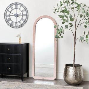 Tall Baby Pink Velvet Arched Frame Wall Mirror 54cm x 142cm Material: Mirrors Tall Baby Pink Velvet Arched Frame Wall Mirror 54cm x 142cm Material: Mirrors