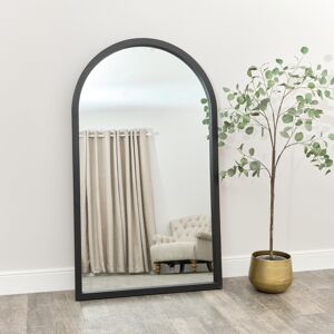 Extra Large Black Arched Frame Leaner/Wall Mirror - 190cm x 110cm Material: New Products Extra Large Black Arched Frame Leaner/Wall Mirror - 190cm x 110cm Material: New Products