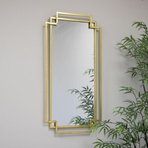 Gold Foiled Wall Mirror - 94cm x 48cm - Rectangular - Vintage Glamour Gold Foiled Wall Mirror - 94cm x 48cm - Rectangular - Vintage Glamour