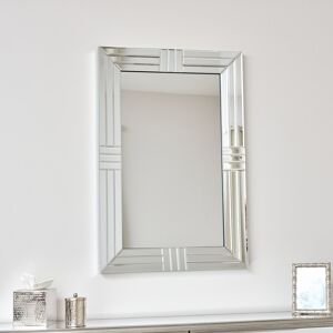 Large Frameless Bevelled Rectangular Wall Mirror 60cm x 90cm Material: New Products Large Frameless Bevelled Rectangular Wall Mirror 60cm x 90cm Material: New Products