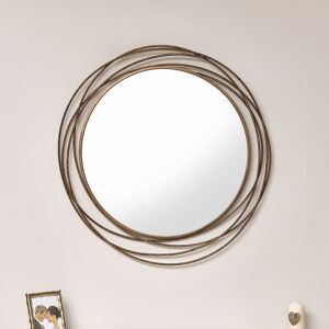 Large Antique Gold Swirl Wall Mirror - 88cm x 85cm Material: Mirrors Large Antique Gold Swirl Wall Mirror - 88cm x 85cm Material: Mirrors