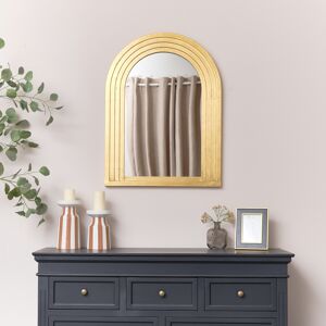 Large Gold Arched Wall Mirror - 80cm x 60cm Material: New Products Large Gold Arched Wall Mirror - 80cm x 60cm Material: New Products