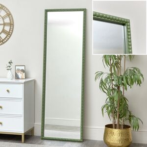 Large Rectangle Olive Green Bobbin Bobble Wall Mirror 168cm x 54cm Material: Mirrors Large Rectangle Olive Green Bobbin Bobble Wall Mirror 168cm x 54cm Material: Mirrors