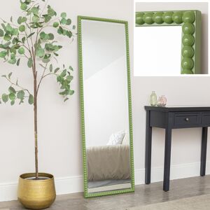 Large Rectangle Olive Green Bobbin Bobble Wall Mirror 168cm x 54cm Material: Mirrors Large Rectangle Olive Green Bobbin Bobble Wall Mirror 168cm x 54cm Material: Mirrors
