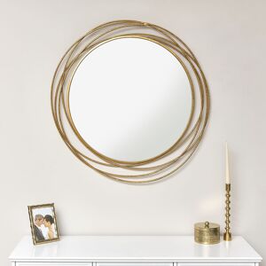 Gold Large Round Mirror - Antique Gold - 92cm x 92cm - Wall Mountable Gold Large Round Mirror - Antique Gold - 92cm x 92cm - Wall Mountable