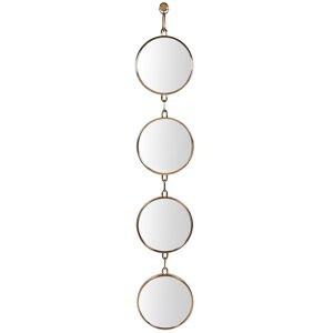 Tall Gold Multi Circle Link Style Wall Mirror 170cm x 30cm Material: Mirrors Tall Gold Multi Circle Link Style Wall Mirror 170cm x 30cm Material: Mirrors