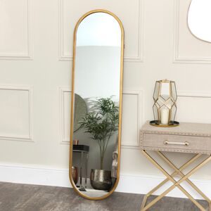 Large Gold Oval Mirror 42cm x 156cm Material: