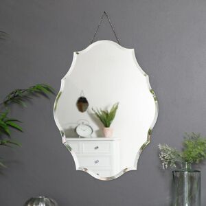 Ornate Frameless Bevelled Wall Mirror Material: Glass