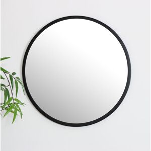 Round Black Wall Mirror 50cm x 50cm Material: Metal / Glass