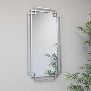 Silver Foiled Wall Mirror 94cm x 48cm Material: