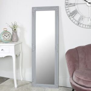 Tall Grey Wall Leaner Mirror 47cm x 142cm Material: Resin, Glass