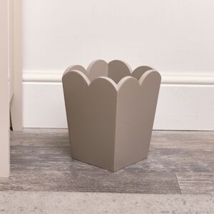 Taupe Wooden Scalloped Edge Waste Paper Bin - 18.5cm x 25cm Material: Home Decor & Accessories/Baskets & Bins Taupe Wooden Scalloped Edge Waste Paper Bin - 18.5cm x 25cm Material: Home Decor & Accessories/Baskets & Bins