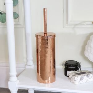Hammered Copper Metal Toilet Brush Holder Material: Metal