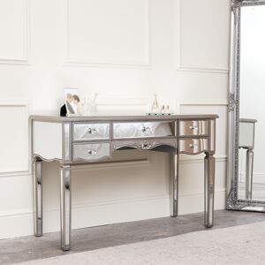 Large Mirrored Dressing Table - Tiffany Range Material: Wood / Glass