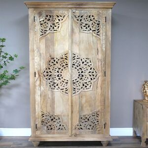 Large Natural Wardrobe Material: Wood, Metal