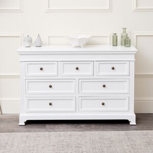 Large White 7 Drawer Chest of Drawers - Daventry White Range Material: Wood